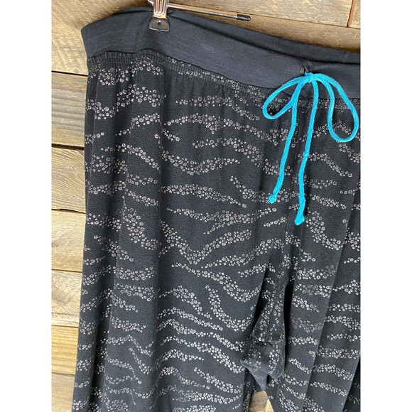 Joe Boxer Women's Plus Sz 4X Black & Silver Pajama Pants Sleepwear Lounge Pants - Picture 2 of 10